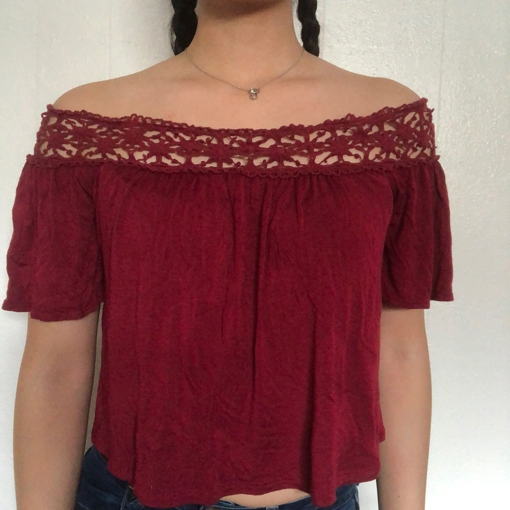 off the shoulder crop top